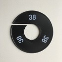 Maatring 11cm zwart/wit